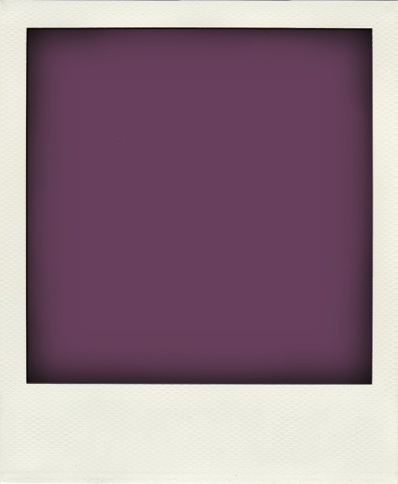 polaroid with purple in place of image